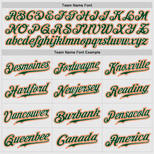 Load image into Gallery viewer, Custom White Orange Pinstripe Green-Orange Authentic Raglan Sleeves Baseball Jersey