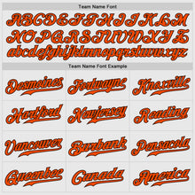 Load image into Gallery viewer, Custom White Brown Pinstripe Orange-Brown Authentic Raglan Sleeves Baseball Jersey
