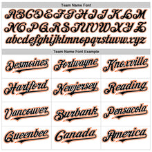 Load image into Gallery viewer, Custom White Black-Orange Authentic Raglan Sleeves Baseball Jersey