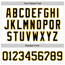 Load image into Gallery viewer, Custom White Black-Gold Authentic Raglan Sleeves Baseball Jersey
