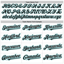Load image into Gallery viewer, Custom White Black-Teal Authentic Raglan Sleeves Baseball Jersey