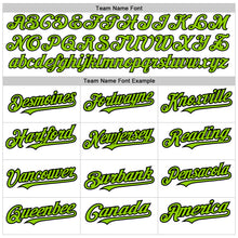 Load image into Gallery viewer, Custom White Neon Green-Black Authentic Raglan Sleeves Baseball Jersey