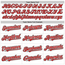 Load image into Gallery viewer, Custom White Red-Black Authentic Raglan Sleeves Baseball Jersey