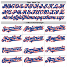 Load image into Gallery viewer, Custom White Royal-Red Authentic Raglan Sleeves Baseball Jersey