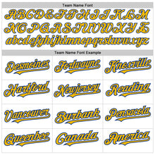 Load image into Gallery viewer, Custom White Gold-Royal Authentic Raglan Sleeves Baseball Jersey