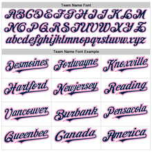 Load image into Gallery viewer, Custom White Navy-Pink Authentic Raglan Sleeves Baseball Jersey