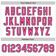 Load image into Gallery viewer, Custom White Pink-Black Authentic Raglan Sleeves Baseball Jersey
