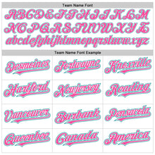 Load image into Gallery viewer, Custom White Pink-Teal Authentic Raglan Sleeves Baseball Jersey