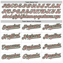 Load image into Gallery viewer, Custom White Medium Pink-Green Authentic Raglan Sleeves Baseball Jersey