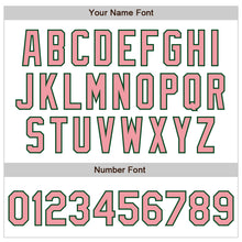 Load image into Gallery viewer, Custom White Medium Pink-Green Authentic Raglan Sleeves Baseball Jersey