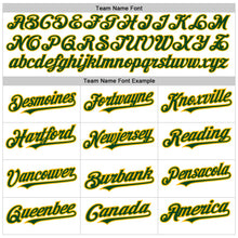 Load image into Gallery viewer, Custom White Green-Gold Authentic Raglan Sleeves Baseball Jersey