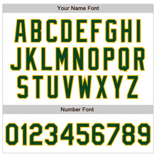 Load image into Gallery viewer, Custom White Green-Gold Authentic Raglan Sleeves Baseball Jersey