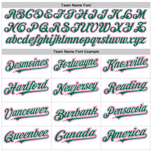 Load image into Gallery viewer, Custom White Kelly Green-Pink Authentic Raglan Sleeves Baseball Jersey