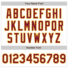 Load image into Gallery viewer, Custom White Crimson-Gold Authentic Raglan Sleeves Baseball Jersey