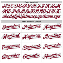 Load image into Gallery viewer, Custom White Crimson-Gray Authentic Raglan Sleeves Baseball Jersey