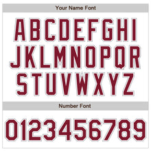Load image into Gallery viewer, Custom White Crimson-Gray Authentic Raglan Sleeves Baseball Jersey