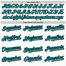 Load image into Gallery viewer, Custom White Teal-Black Authentic Raglan Sleeves Baseball Jersey