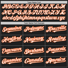 Load image into Gallery viewer, Custom Black White-Orange Authentic Raglan Sleeves Baseball Jersey