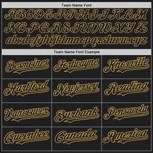 Load image into Gallery viewer, Custom Black White-Old Gold Authentic Raglan Sleeves Baseball Jersey