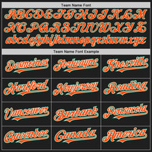 Load image into Gallery viewer, Custom Black Orange-Kelly Green Authentic Raglan Sleeves Baseball Jersey