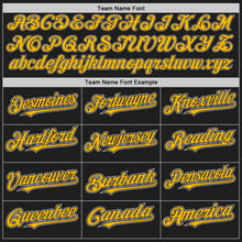 Load image into Gallery viewer, Custom Black Gold-Gray Authentic Raglan Sleeves Baseball Jersey