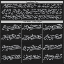 Load image into Gallery viewer, Custom Black Gray Authentic Raglan Sleeves Baseball Jersey