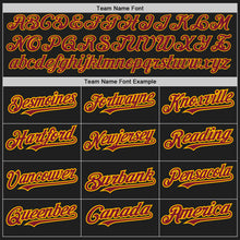 Load image into Gallery viewer, Custom Black Crimson-Gold Authentic Raglan Sleeves Baseball Jersey
