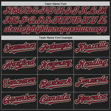 Load image into Gallery viewer, Custom Black Crimson-City Cream Authentic Raglan Sleeves Baseball Jersey