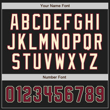 Load image into Gallery viewer, Custom Black Crimson-City Cream Authentic Raglan Sleeves Baseball Jersey