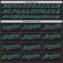 Load image into Gallery viewer, Custom Black Teal-Red Authentic Raglan Sleeves Baseball Jersey