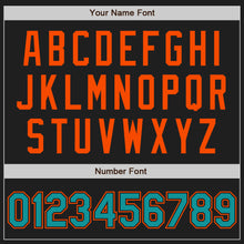 Load image into Gallery viewer, Custom Black Teal-Orange Authentic Raglan Sleeves Baseball Jersey