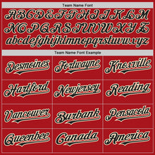 Load image into Gallery viewer, Custom Red Black-Cream Authentic Raglan Sleeves Baseball Jersey