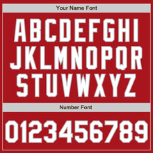 Load image into Gallery viewer, Custom Red White-Gray Authentic Raglan Sleeves Baseball Jersey