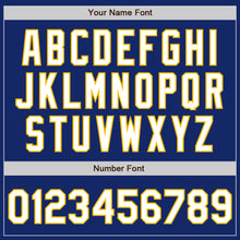 Load image into Gallery viewer, Custom Royal White-Gold Authentic Raglan Sleeves Baseball Jersey