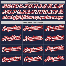 Load image into Gallery viewer, Custom Navy White-Red Authentic Raglan Sleeves Baseball Jersey