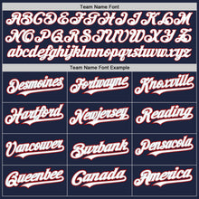 Load image into Gallery viewer, Custom Navy White Gray-Red Authentic Raglan Sleeves Baseball Jersey