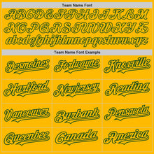 Load image into Gallery viewer, Custom Gold Green Authentic Raglan Sleeves Baseball Jersey