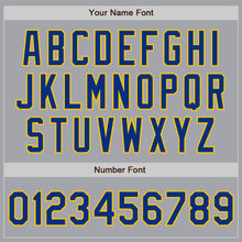 Load image into Gallery viewer, Custom Gray Royal-Yellow Authentic Raglan Sleeves Baseball Jersey