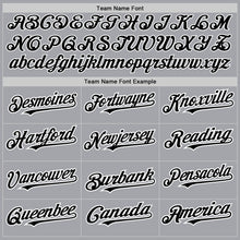 Load image into Gallery viewer, Custom Gray Black-White Authentic Raglan Sleeves Baseball Jersey