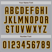 Load image into Gallery viewer, Custom Gray Brown-Yellow Authentic Raglan Sleeves Baseball Jersey