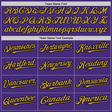 Load image into Gallery viewer, Custom Purple Old Gold-Black Authentic Raglan Sleeves Baseball Jersey