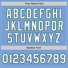 Load image into Gallery viewer, Custom Light Blue White-Green Authentic Raglan Sleeves Baseball Jersey