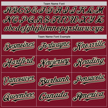 Load image into Gallery viewer, Custom Crimson Black-City Cream Authentic Raglan Sleeves Baseball Jersey