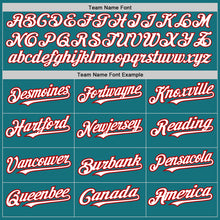 Load image into Gallery viewer, Custom Teal White-Red Authentic Raglan Sleeves Baseball Jersey