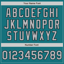Load image into Gallery viewer, Custom Teal Gray-Black Authentic Raglan Sleeves Baseball Jersey