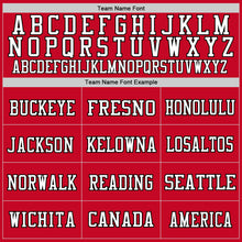 Load image into Gallery viewer, Custom Red White-Orange Mesh Authentic Throwback Football Jersey