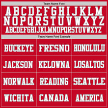 Load image into Gallery viewer, Custom Red White-Gray Mesh Authentic Throwback Football Jersey
