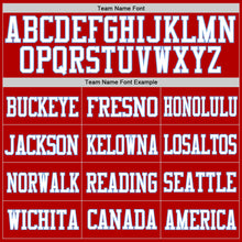 Load image into Gallery viewer, Custom Red White-Light Blue Mesh Authentic Football Jersey