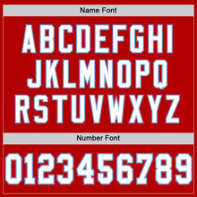 Load image into Gallery viewer, Custom Red White-Light Blue Mesh Authentic Football Jersey