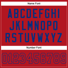 Load image into Gallery viewer, Custom Red Red-Royal Mesh Authentic Football Jersey